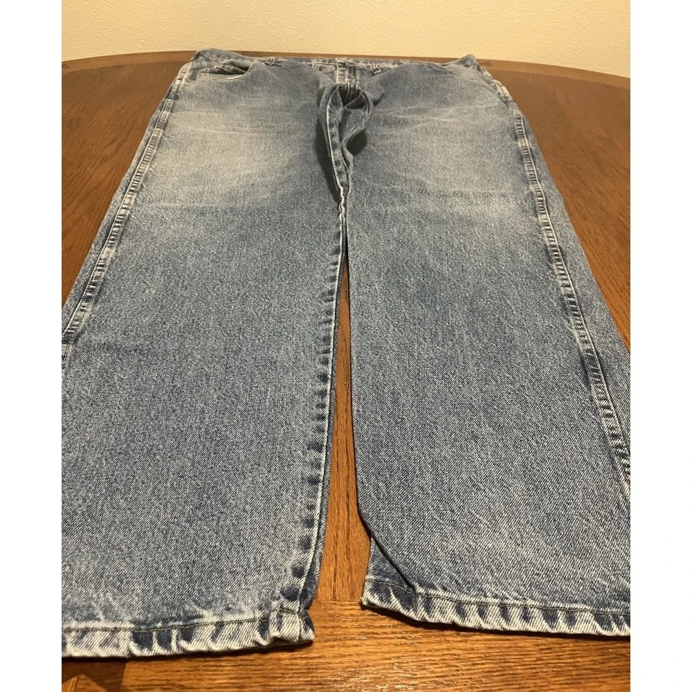 Wrangler Premium Men's Jeans Regular Fit Light Wash Straight 44x30 96501DS, EUC